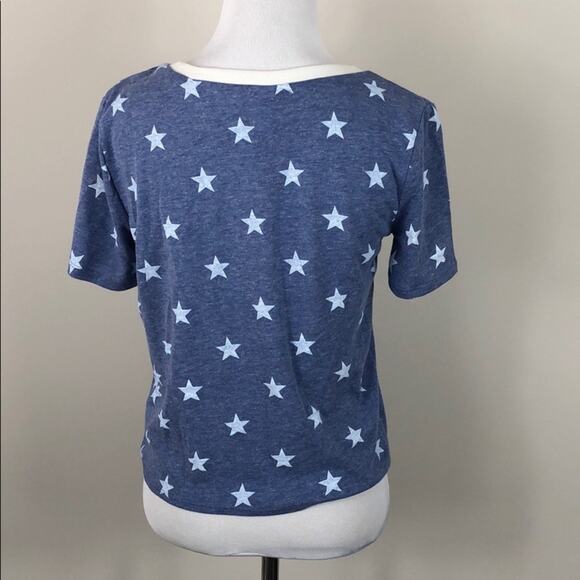 Alternative Star Top Patterned Blue Tie Front - Picture 5 of 7